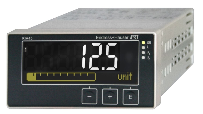 Field meter RIA46 with control unit for monitoring and indication of analog measured values
