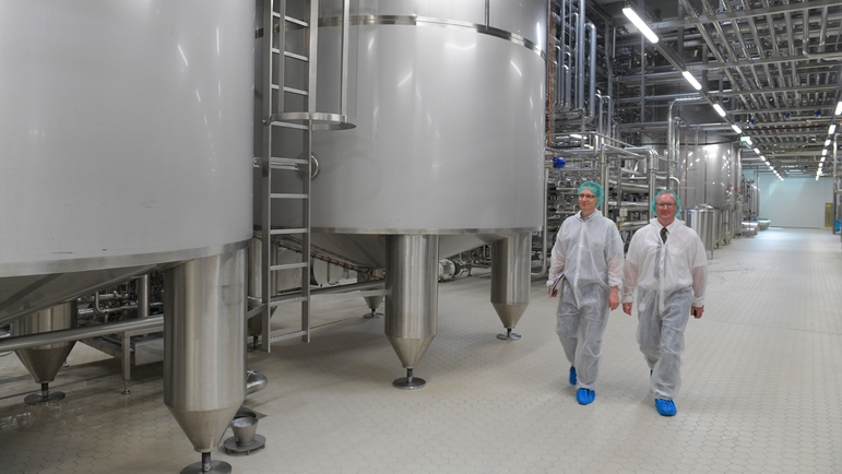 Production facility for fractionation of whey and milk